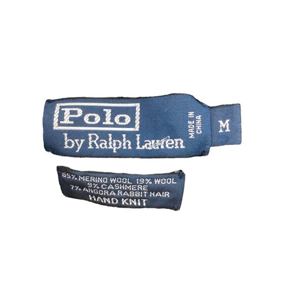 Vintage Polo By Ralph Lauren Sweater Women’s SZ M Merino Wool Blend Green &Brown - Picture 6 of 6